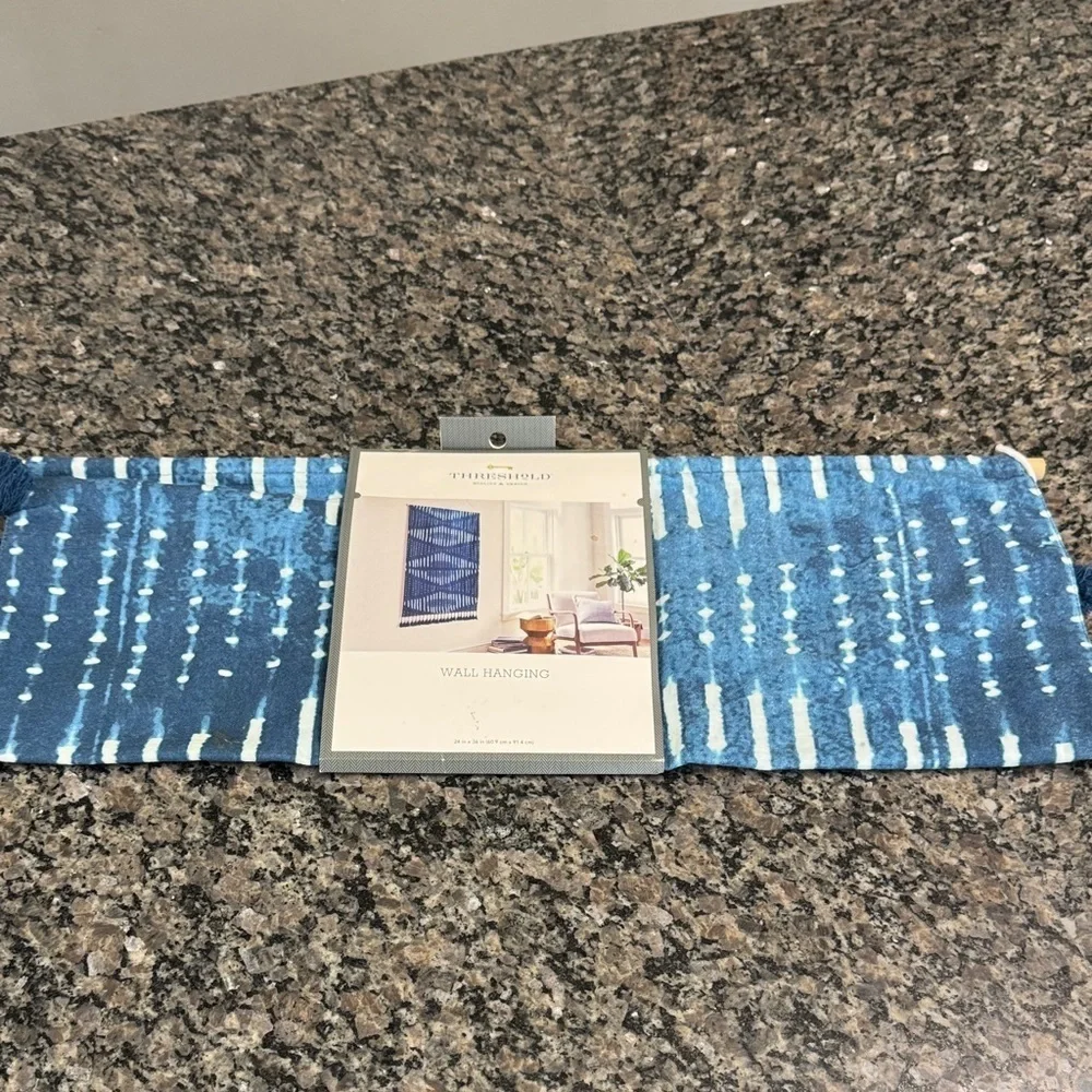 Threshold Navy and White Patterned Tapestry NWT